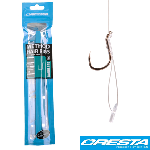 Cresta Method Hair Rig mit Stopper #16 0,20mm Barbless