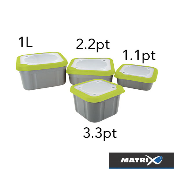 Matrix Grey/Lime Bait Box Solid Top 1,1pt