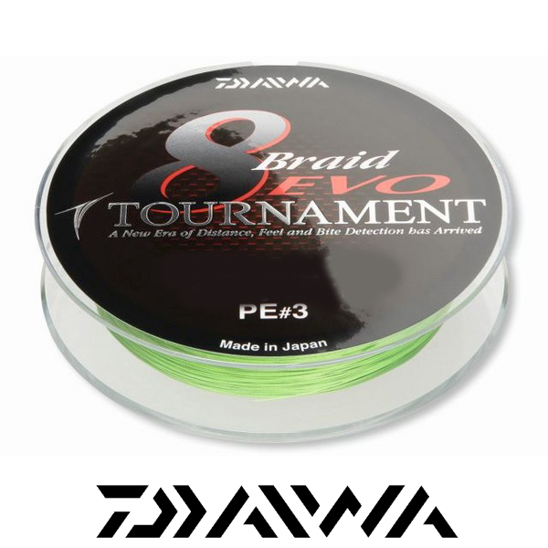 Daiwa Tournament 8Braid Evo 0,08mm 4,9kg 135m Chartreuse