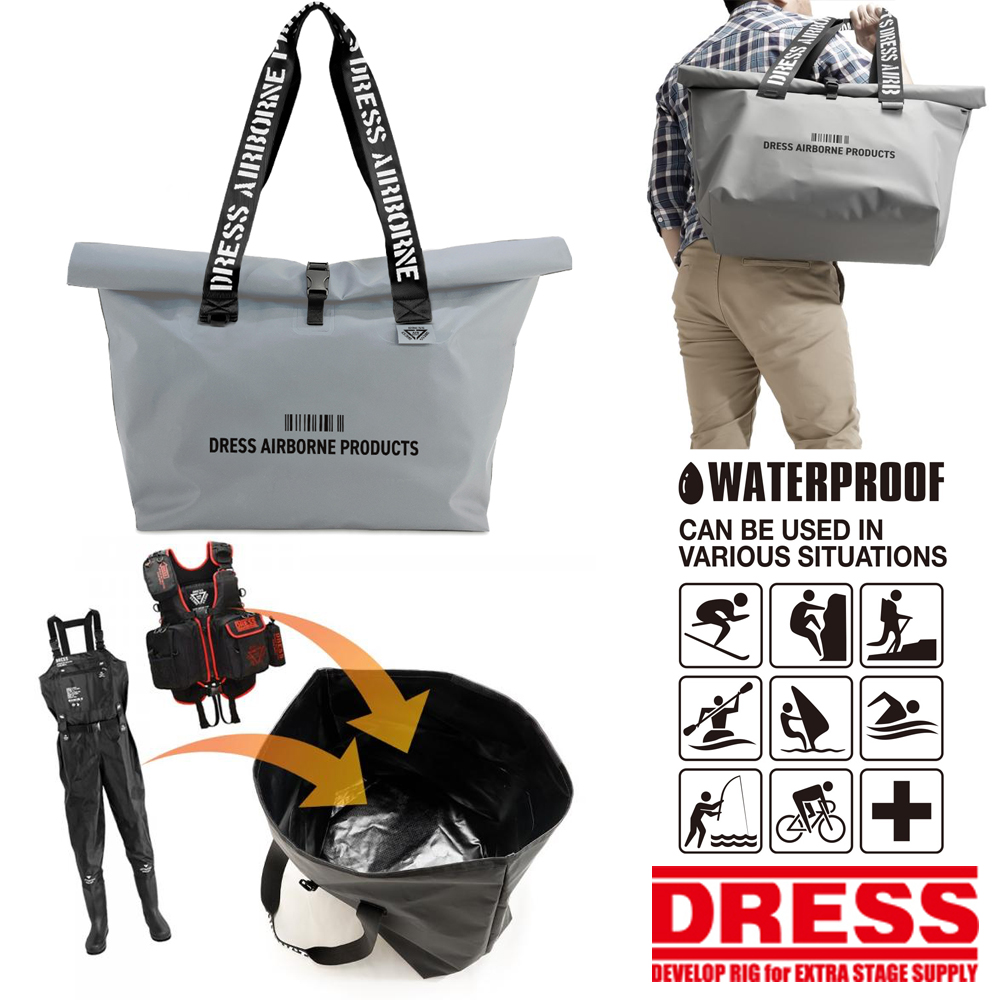 Dress Waterproof Tote Bag 40L M #Gray