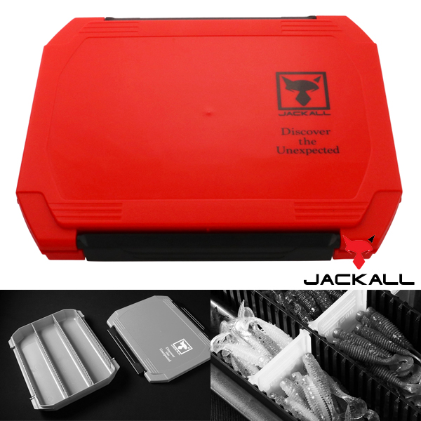 Jackall Double Open Tackle Box S-Red 1500D