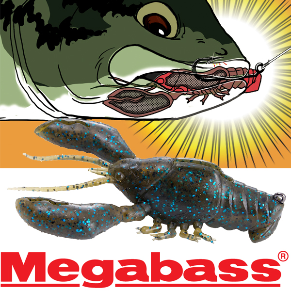Megabass Sleeper Craw 3in 5/8oz #Green Pumpkin Blue