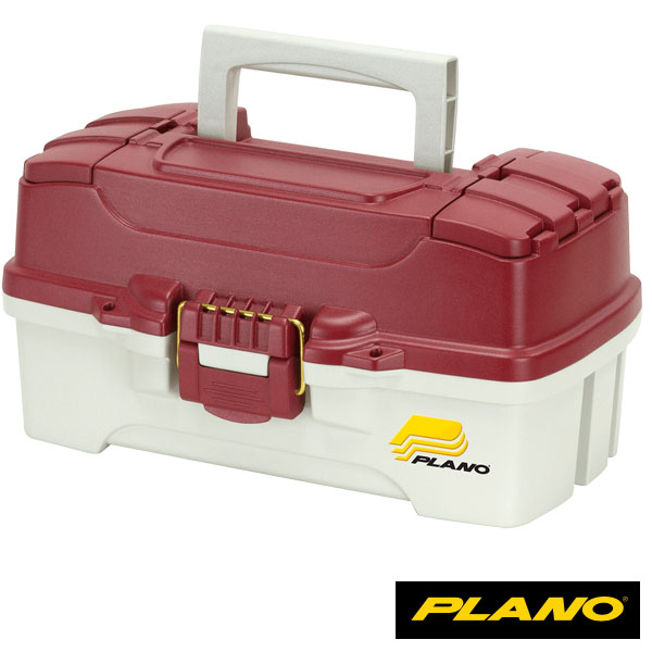 Plano 1 Tray Tackle Box Red Metallic/Off White