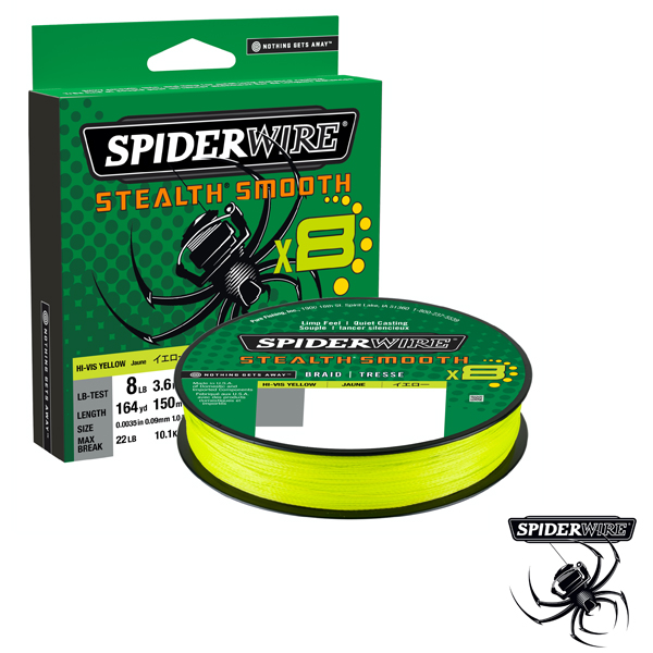 YELLOW Spiderwire STEALTH SMOOTH 8 150 M 