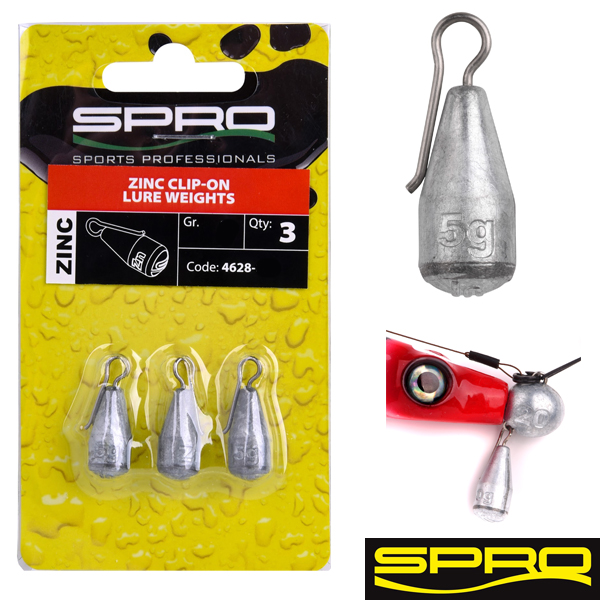 Spro Zinc Clip-On Lure Weights #3g