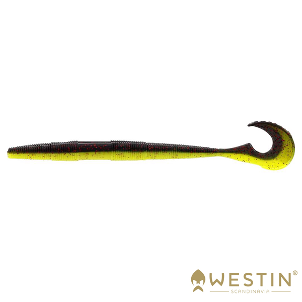 Westin Swimming Worm 13cm 5g #Black/Chartreuse