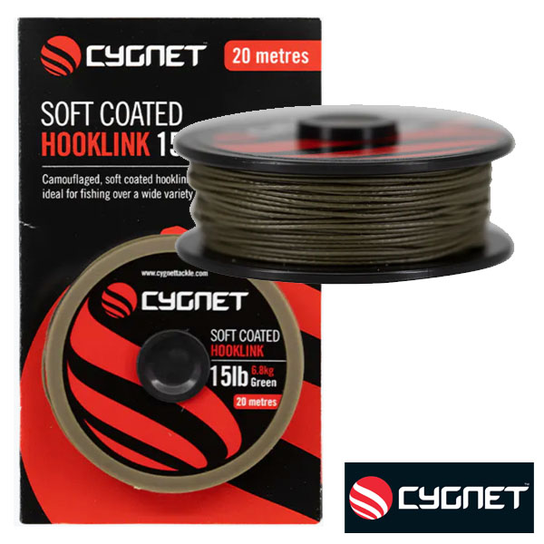 Cygnet Soft Coated Hooklink 6,8kg 20m