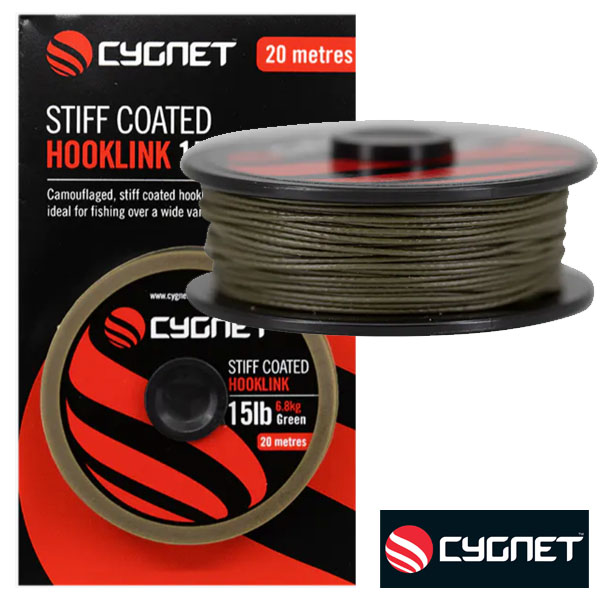 Cygnet Stiff Coated Hooklink 6,8kg 20m