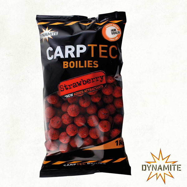 Dynamite Baits Carptec Boilies Strawberry 1kg 15mm