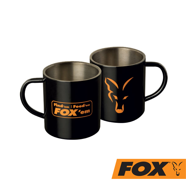 Fox Stainless Steel Mug Black 400ml