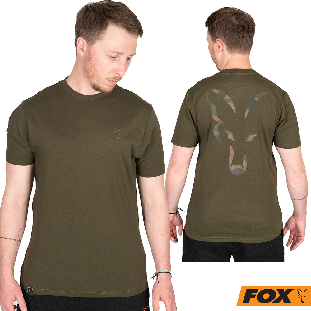 Fox Khaki Large Print T-Shirt #M