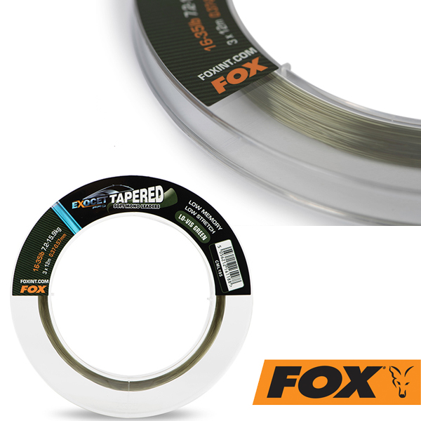 Fox Exocet Pro Tapered Leader LV Green 0,33-0,50mm
