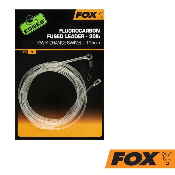 Fox Fluoro Fused Leader/Kwick change Swivel #7 30lb 115cm