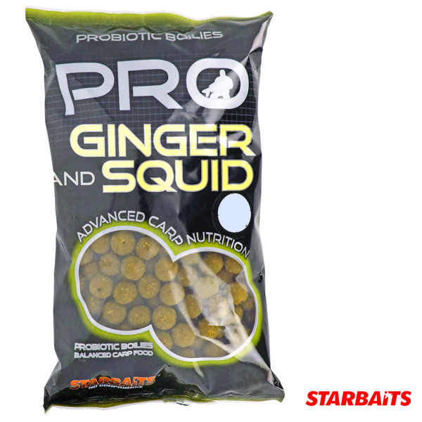 Starbaits Probiotic Ginger Squid Boilies 14 mm 2,5kg