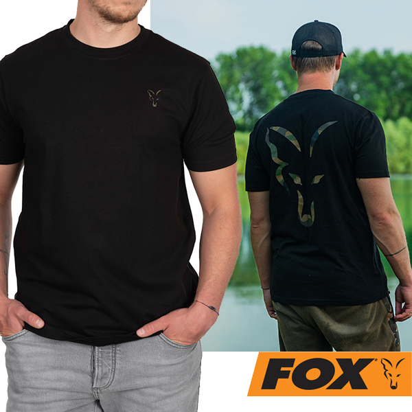 Fox Large Print T-Shirt Black 